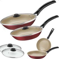 jogo de frigideiras tramontina com tampa antiaderente kit 2 frigideira com tampa jogo de frigideiras tramontina com tampa antiaderente kit 2 frigideira com tampa