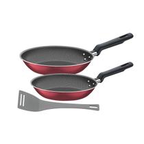 Jogo de Frigideiras Tramontina Loreto em Alumínio Vermelho 3 Peças