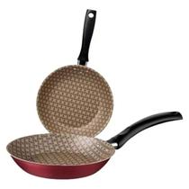 Jogo De Frigideiras Tramontina Turim 2Pçs Antiaderente Vermelho