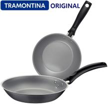 Jogo de Frigideiras TRAMONTINA - Turim - Antiaderente 2 Peças - Cinza