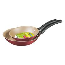 Jogo De Frigideiras Turim Em Alumínio Antiaderente Vermelho 2 Peças - 16cm/20cm