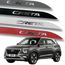 Jogo de Friso Creta Alto Relevo Grafia Cromada Hyundai Ponta Faca Cores Protetor de Porta