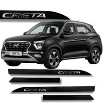 Jogo de Friso Creta Alto Relevo Grafia Cromada Hyundai Ponta Faca Cores Protetor de Porta