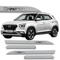 Jogo de Friso Creta Alto Relevo Grafia Cromada Hyundai Ponta Faca Cores Protetor de Porta