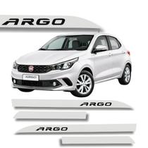 Jogo de Friso Fiat Argo Lateral Porta Ponta de Faca Grafia Cores