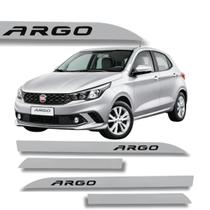 Jogo de Friso Fiat Argo Lateral Porta Ponta de Faca Grafia Cores