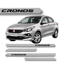 Jogo de Friso Fiat Cronos Porta Lateral Ponta Redonda Grafia Cores