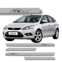 Jogo de Friso Ford Focus Alto Relevo Grafia Cromada Redondo Cores Protetor de Porta
