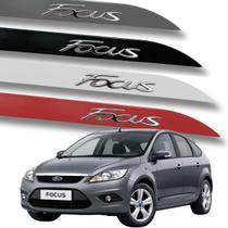 Jogo de Friso Ford Focus Grafia Cromada Alto Relevo Ponta Faca Cores Protetor de Porta