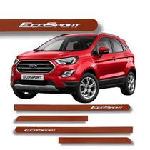 Jogo de Friso Ford New Ecosport Cromado Alto Relevo Ponta Redonda Cores Protetor de Porta