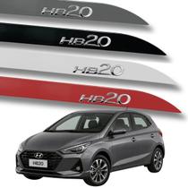 Jogo de Friso Hyundai HB20 Alto Relevo Grafia Cromada Ponta Faca Cores Protetor de Porta