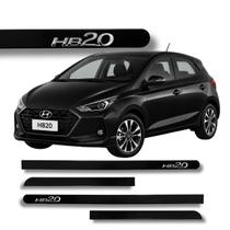 Jogo de Friso Hyundai HB20 Grafia Cromada Alto Relevo Ponta Redonda Cores Protetor de Porta