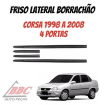 Jogo De Friso Lateral Borrachão Friso Corsa 1998 a 2008 4 Portas Jogo De Friso Lateral Borrachão Friso Corsa 1998 a 2008 4 Portas