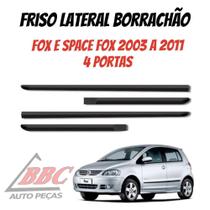 Jogo De Friso Lateral Borrachão Friso Fox e Space Fox 2003 A 2011 / 4 Portas
