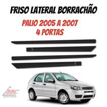Jogo De Friso Lateral Borrachão Friso Palio 2005 A 2007 / 4 Portas