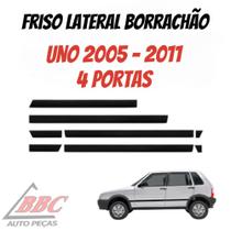 Jogo De Friso Lateral Borrachão Friso UNO 2005 - 2011 4 PORTAS