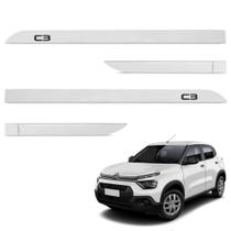 Jogo de Friso Lateral C3 2022 a 2024 Branco Banquise