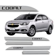 Jogo de Friso Lateral Chevrolet Cobalt Original com Grafia Protetor de Porta