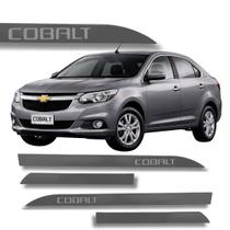 Jogo de Friso Lateral Chevrolet Cobalt Original com Grafia Protetor de Porta