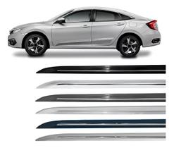 Jogo de Friso Lateral Civic G10 2017 a 2021 Filete Cromado