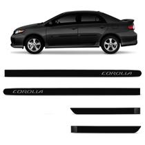 Jogo De Friso Lateral Corolla 2008 A 2014 Preto Eclipse Cor Original Grafia Dupla Face