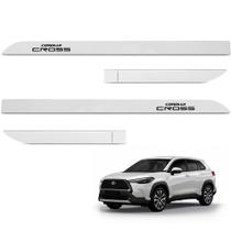 Jogo de Friso Lateral Corolla Cross 2021 A 2024 Branco Lunar