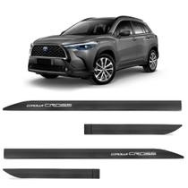 Jogo de Friso Lateral Corolla Cross 2021 a 2024 Cinza Granito Alto Relevo