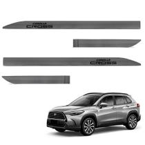 Jogo de Friso Lateral Corolla Cross 2021 A 2024 Cinza Granito Jogo de Friso Lateral Corolla Cross 2021 A 2024 Cinza Granito