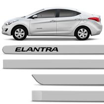 Jogo De Friso Lateral Elantra 2011 A 2013 Prata Sleek Silver Cor Original Grafia Dupla Face