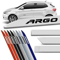 Jogo de Friso Lateral Fiat Argo 2017 2018 2019 2020 e PCD Várias Cores Facão com Grafia