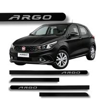 Jogo de Friso Lateral Fiat Argo Porta Ponta Redonda Grafia Cores