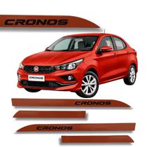 Jogo de Friso Lateral Fiat Cronos Protetor de Porta Grafia Cores