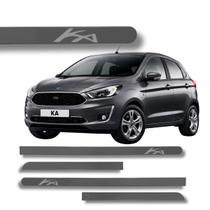Jogo de Friso Lateral Ford Ka Redondo Protetor de Porta Grafia Cores Protetor de Porta