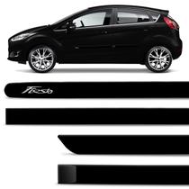 Jogo De Friso Lateral Ford New Fiesta 2011 A 2018 Preto Bristol Cor Original Grafia Dupla Face