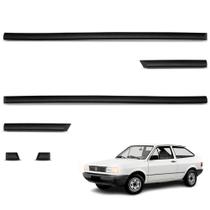 Jogo de Friso Lateral Gol Voyage Parati Saveiro 1987 a 1992 Preto Modelo Original