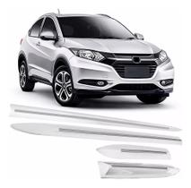 Jogo de Friso Lateral Hrv Hrv 2016 a 2022 com Filete Cromado Protetor de Porta