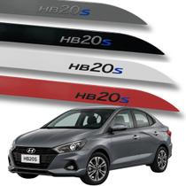 Jogo de Friso Lateral Hyundai HB20s Protetor Ponta de Faca Grafia Cores Protetor de Porta