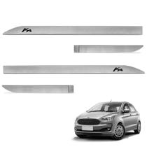 Jogo de Friso Lateral Ka 2015 a 2021 Prata Dublin