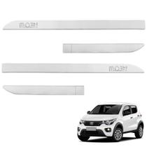 Jogo de Friso Lateral Mobi 2017 a 2025 Branco Banchisa Alto Relevo