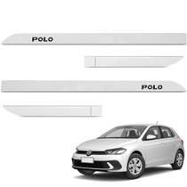 Jogo de Friso Lateral Polo 2018 A 2025 Branco Cristal Jogo de Friso Lateral Polo 2018 A 2025 Branco Cristal
