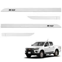 Jogo de Friso Lateral S10 2012 a 2024 Branco Summit