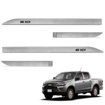 Jogo de Friso Lateral S10 2012 a 2024 Prata Shark Jogo de Friso Lateral S10 2012 a 2024 Prata Shark