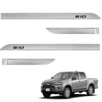Jogo de Friso Lateral S10 2012 a 2024 Prata Switchblade Jogo de Friso Lateral S10 2012 a 2024 Prata Switchblade