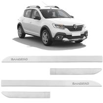 Jogo de Friso Lateral Sandero 2009 a 2024 Branco Glacier Alto Relevo Jogo de Friso Lateral Sandero 2009 a 2024 Branco Glacier Alto Relevo