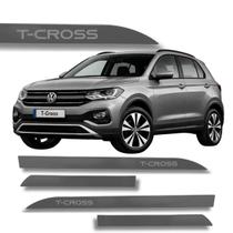Jogo de Friso Lateral Tcross 2019 A 2026 Cores Volks Ponta de Faca Protetor de Porta