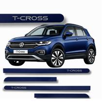 Jogo de Friso Lateral Tcross 2019 A 2026 Ponta Redonda Cores Volks Protetor de Porta Jogo de Friso Lateral Tcross 2019 A 2026 Ponta Redonda Cores Volks Protetor de Porta