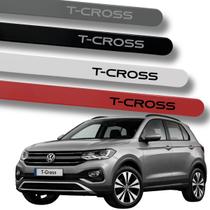 Jogo de Friso Lateral Tcross 2019 A 2026 Ponta Redonda Cores Volks Protetor de Porta