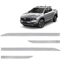 Jogo de Friso Lateral Toro 2016 a 2024 Prata Billet Alto Relevo Jogo de Friso Lateral Toro 2016 a 2024 Prata Billet Alto Relevo