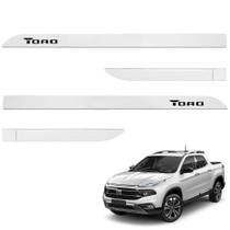 Jogo de Friso Lateral Toro 2016 a 2026 Branco Polar