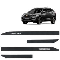 Jogo de Friso Lateral Tracker 2014 a 2024 Cinza Satin Steel Alto Relevo